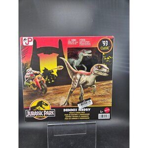 Jurassic Park Dennis Nedry 93 Classic Track & Chase Pack Velociraptor Figure Set